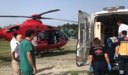 Ambulans helikopter 4 günlük bebek için havalandı