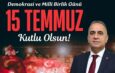 Başkan Sarı: 15 Temmuz’da hain planlar, milletimizin imanına ve cesaretine çarptı